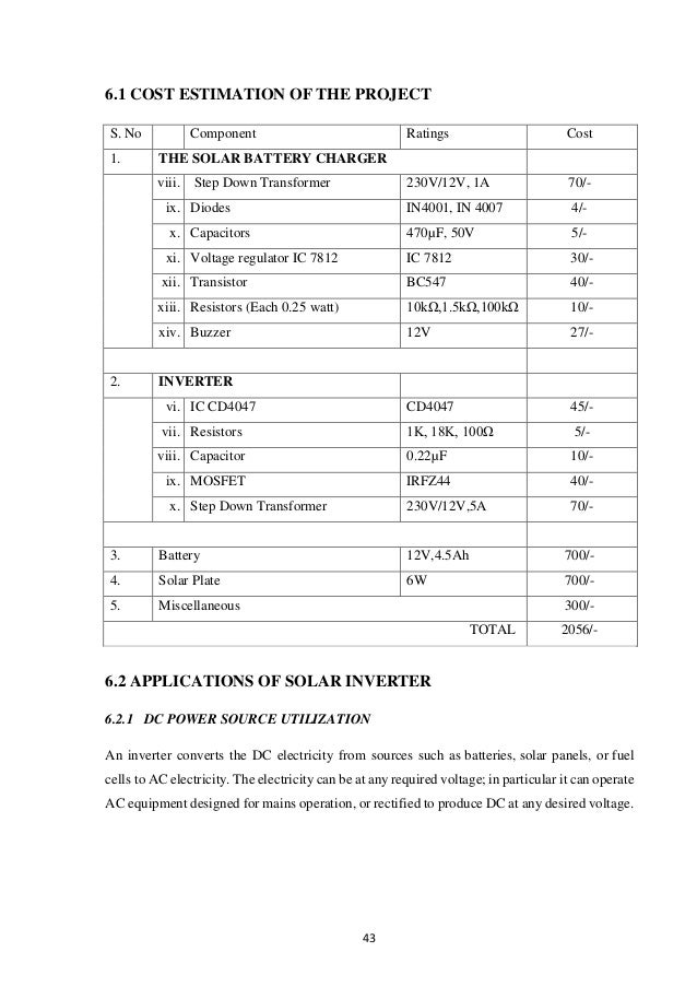 project report on solar inverter filetype